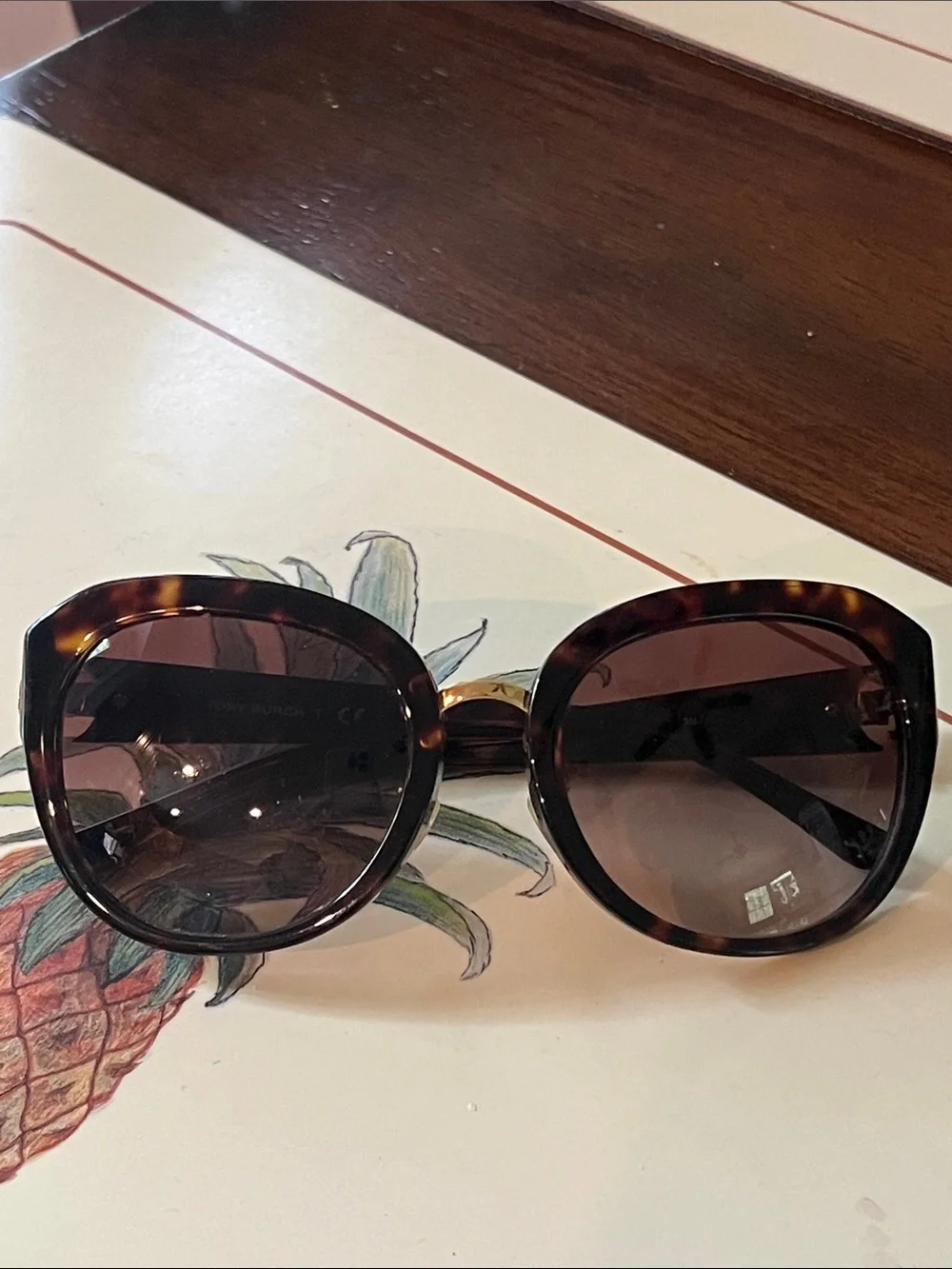 Women's Tory Burch Tortoiseshell Sunglasses - Brown Lenses